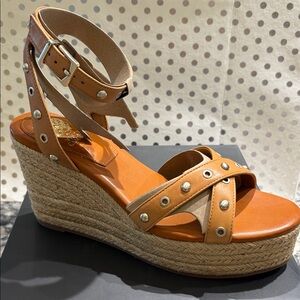Vince Camuto Brown Wedge Sandals